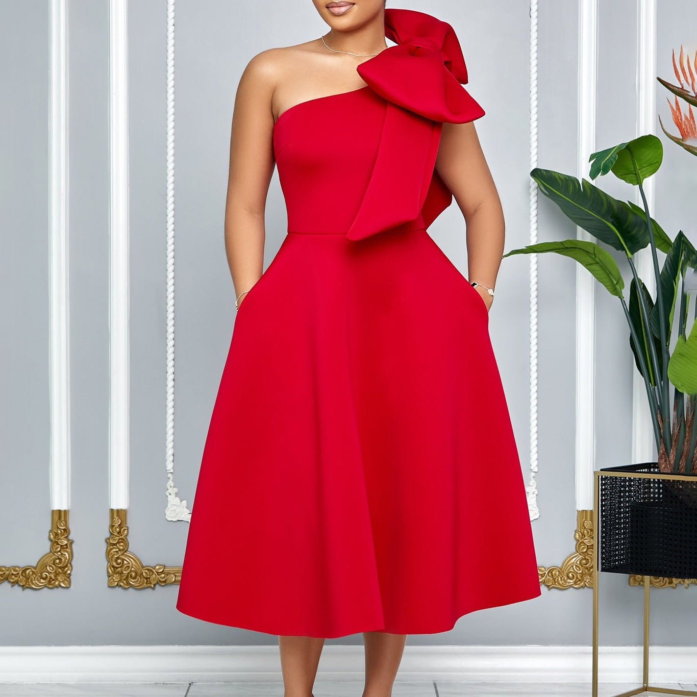 Habit :Robe sans manches unie pour femme