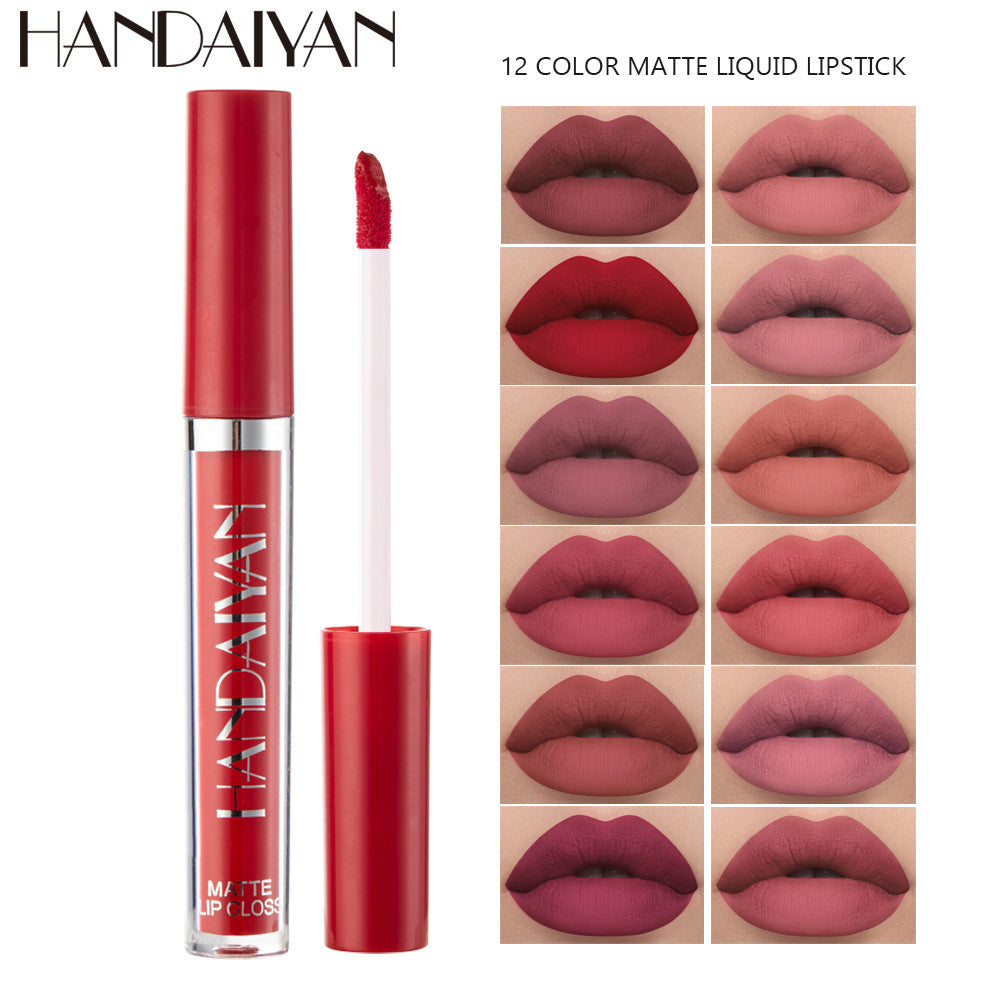 Rouge à lèvres liquide mat en 12 couleurs