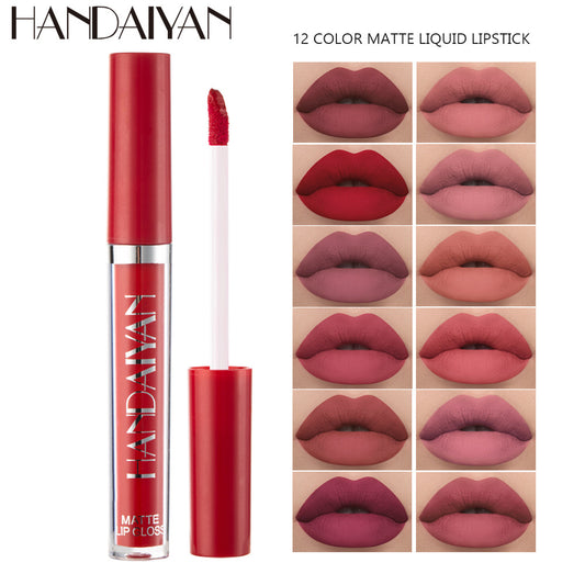 Rouge à lèvres liquide mat en 12 couleurs