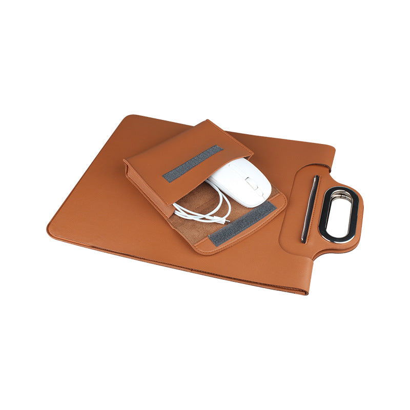 Chargeur sans fil magnétique, housse d'ordinateur portable en cuir, tapis de souris