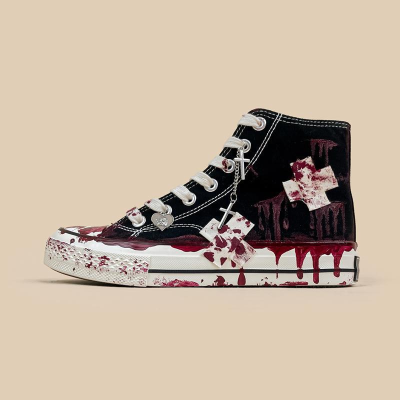 Chaussures montantes en toile graffiti