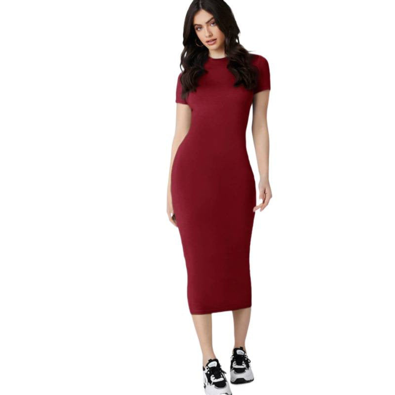 Robe moulante en tricot pour femmes