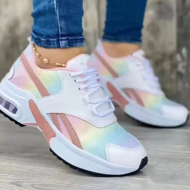 Baskets décontractées à plateforme pour femmes avec lacets