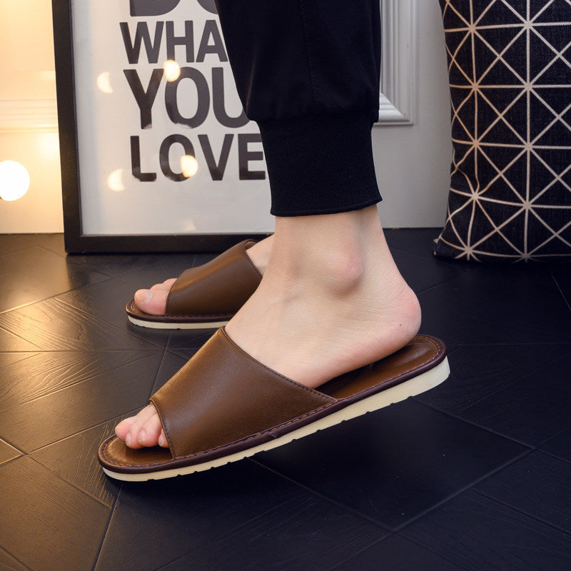 Chaussons en cuir