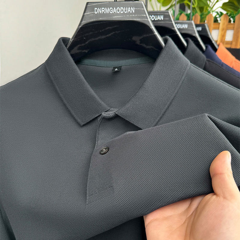 Polo homme en coton à manches courtes, haut décontracté