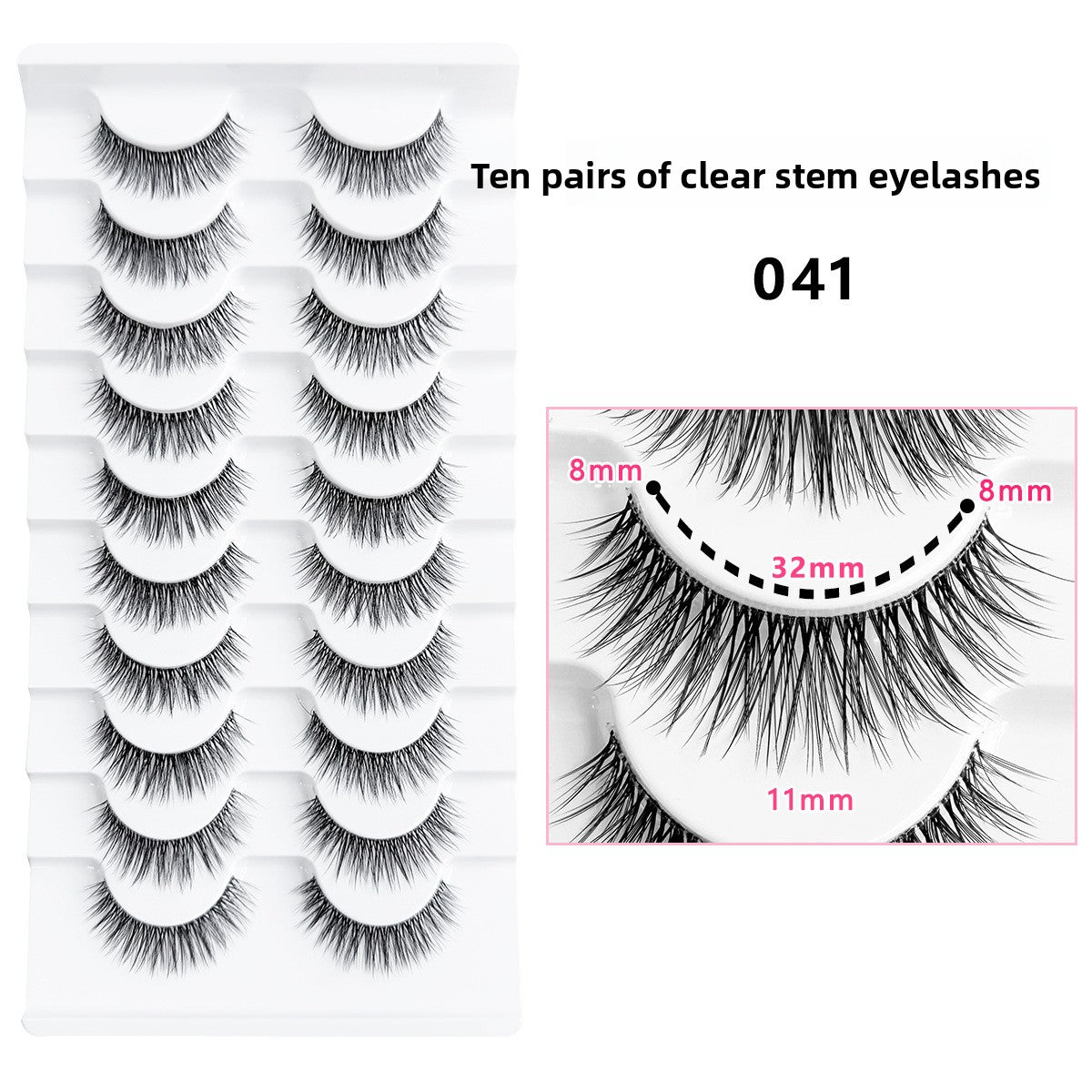 Faux cils 10 paires effet naturel