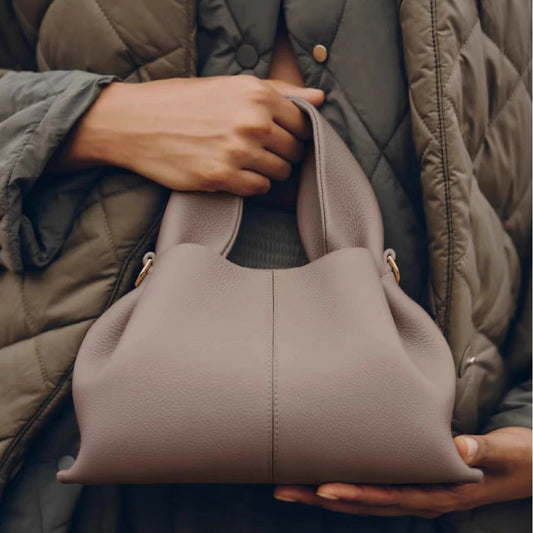 Sac bandoulière en cuir véritable à motif raviolis
