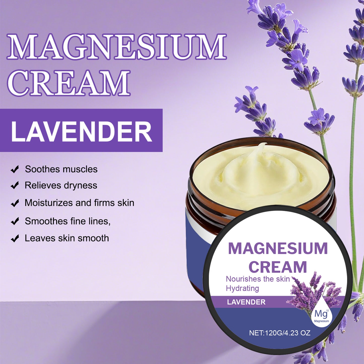 Crème hydratante au magnésium