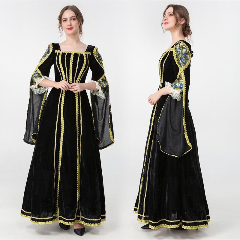 Robe de costume de sorcière gothique victorienne