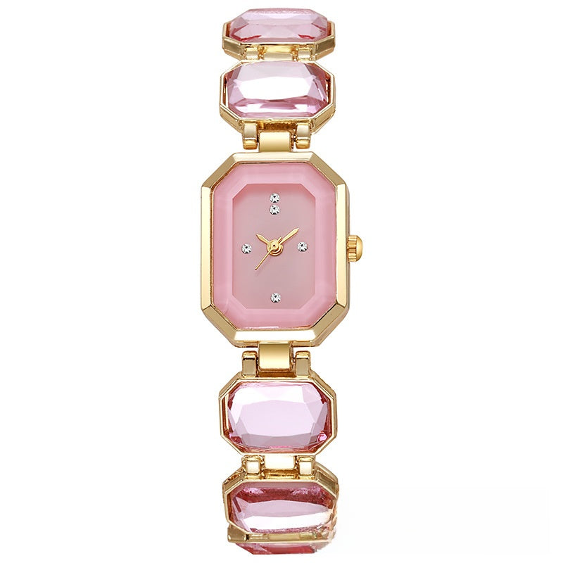 Montre carrée en quartz cristal