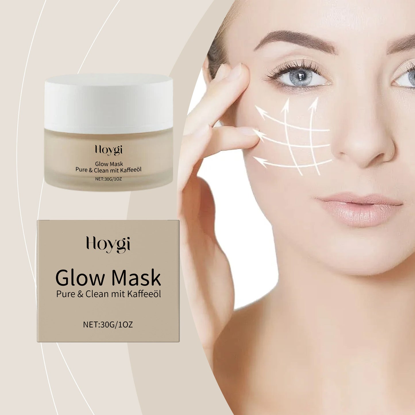 Masque facial hydratant Hoygi pour une peau douce