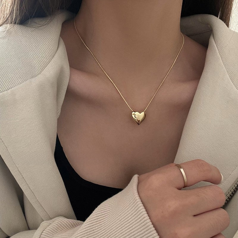 Collier cœur en argent sterling S925