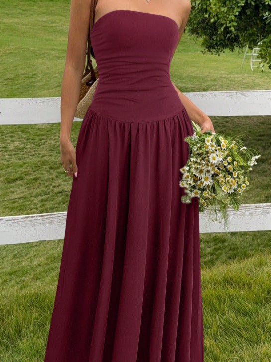Robe moulante sans manches à fronces