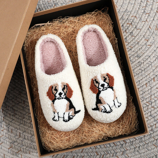 Chausson fille chien mignon de dessin animé