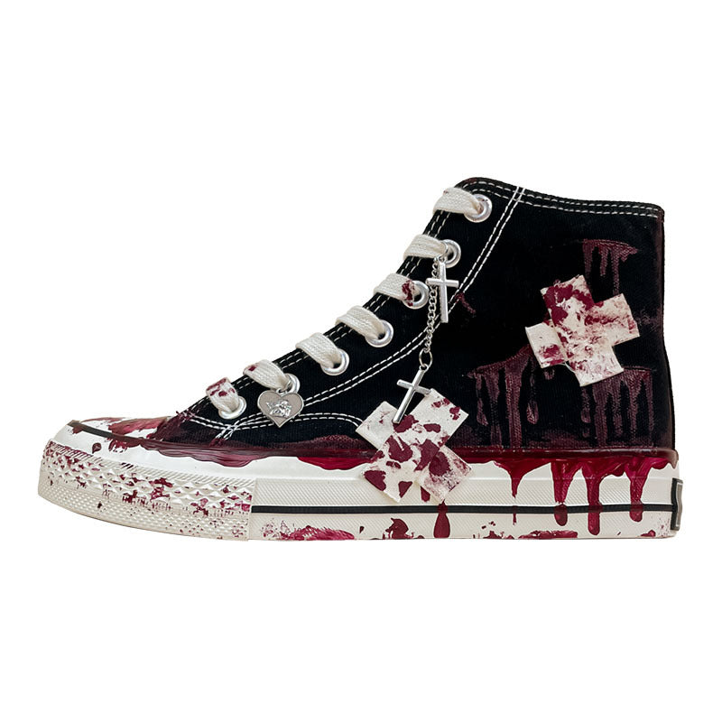 Chaussures montantes en toile graffiti