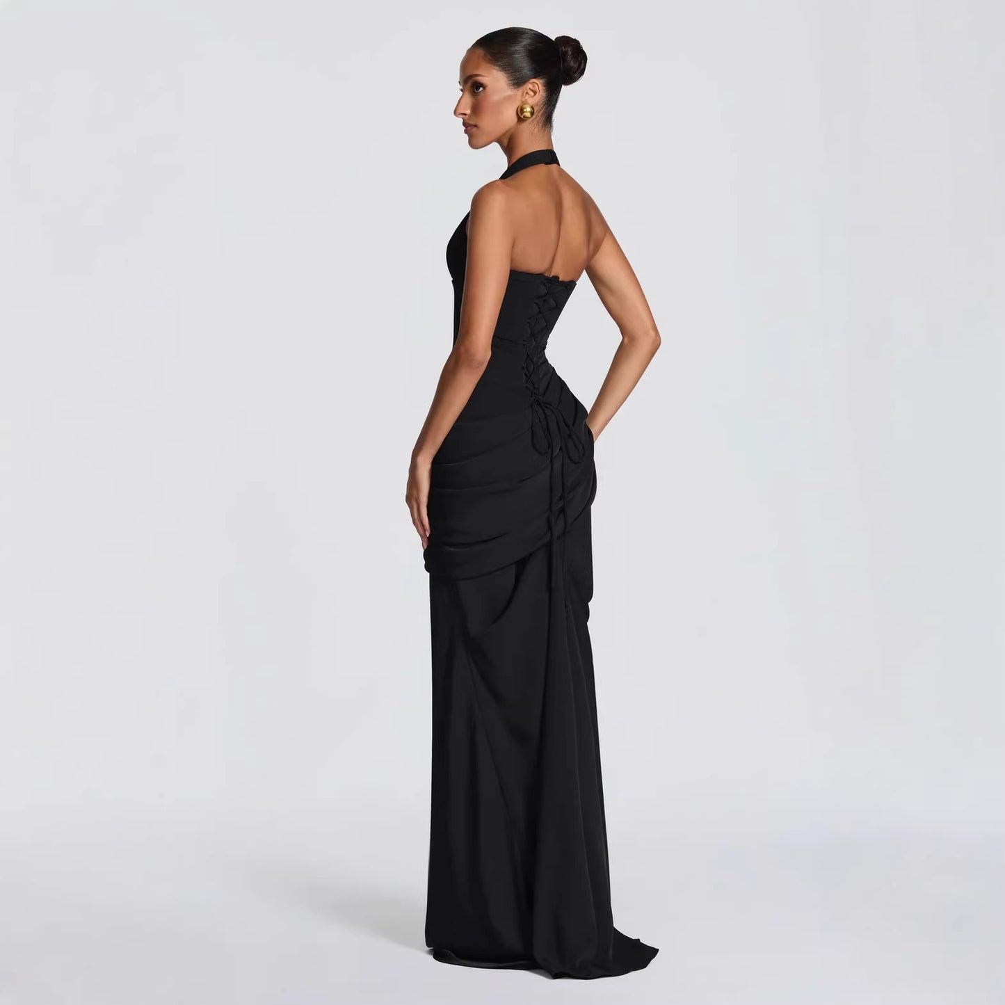 Robe longue dos nu pour femme
