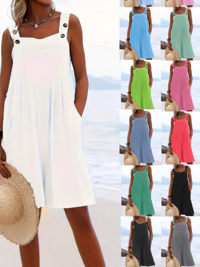 Combinaison sans manches à jambes larges