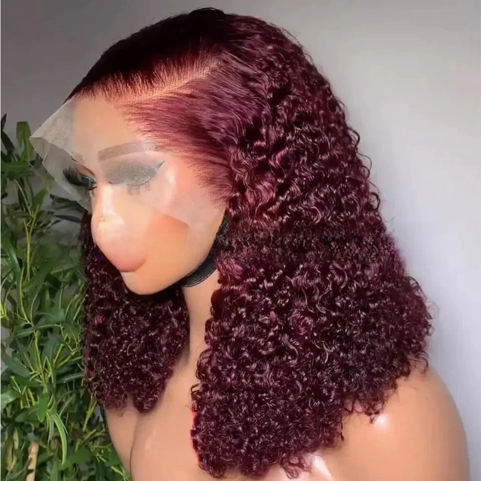 Perruque à cheveux bouclés en dentelle