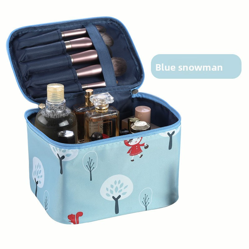 Nouvellement amélioré sac cosmétique extra-large portable 2021 nouveau produit de soins de la peau sac de cosmétiques voyage sac en tissu imperméable renforcé pour femmes