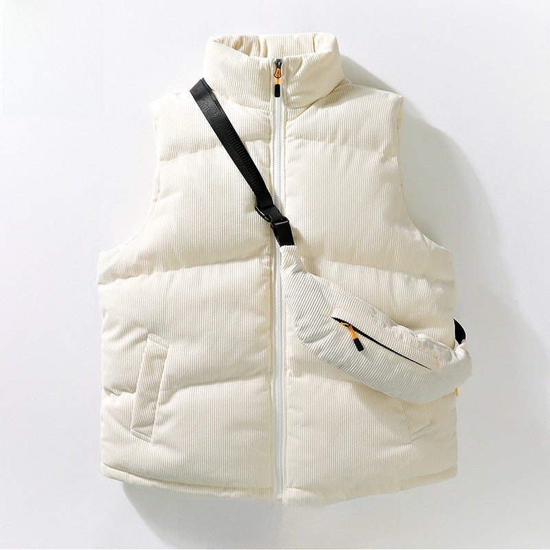Gilet réversible pour homme à col montant