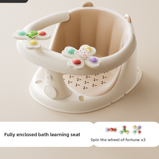 Chaise d'apprentissage pour le bain des nourrissons avec base antidérapante