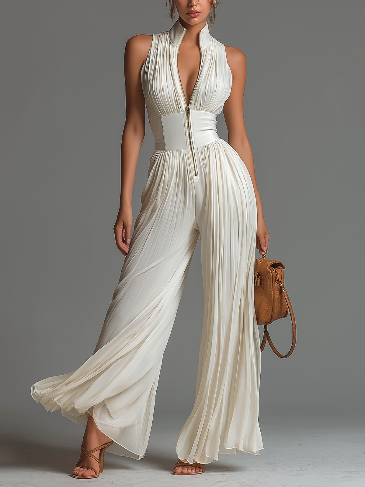 Combinaison pantalon à jambes larges pour femmes