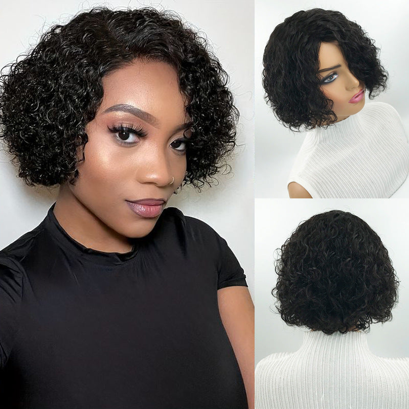 Perruque Pixie en cheveux humains courts