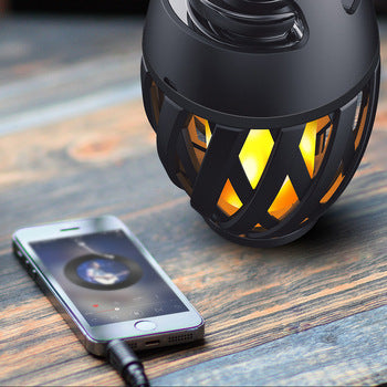 Enceinte Bluetooth à effet flamme