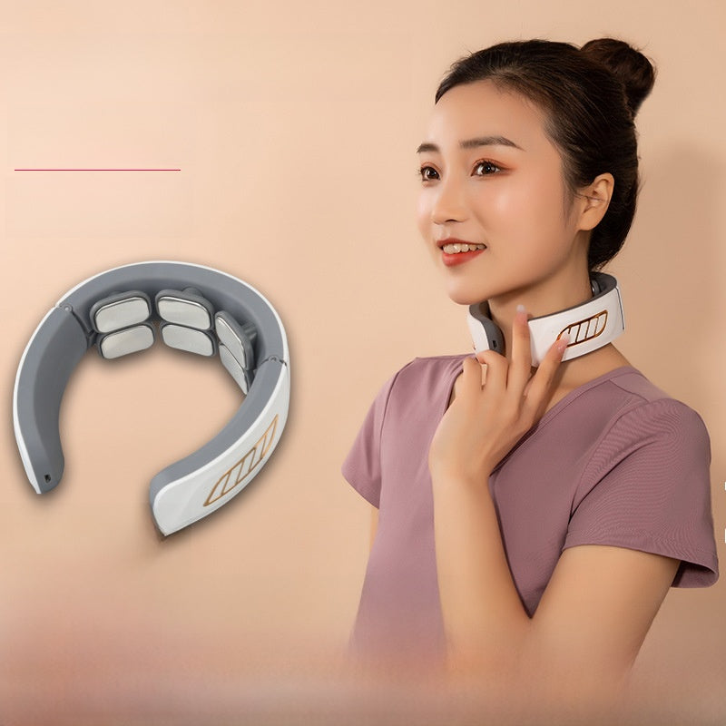 Appareil de massage cervical portable avec fonction chauffante et électrothérapie