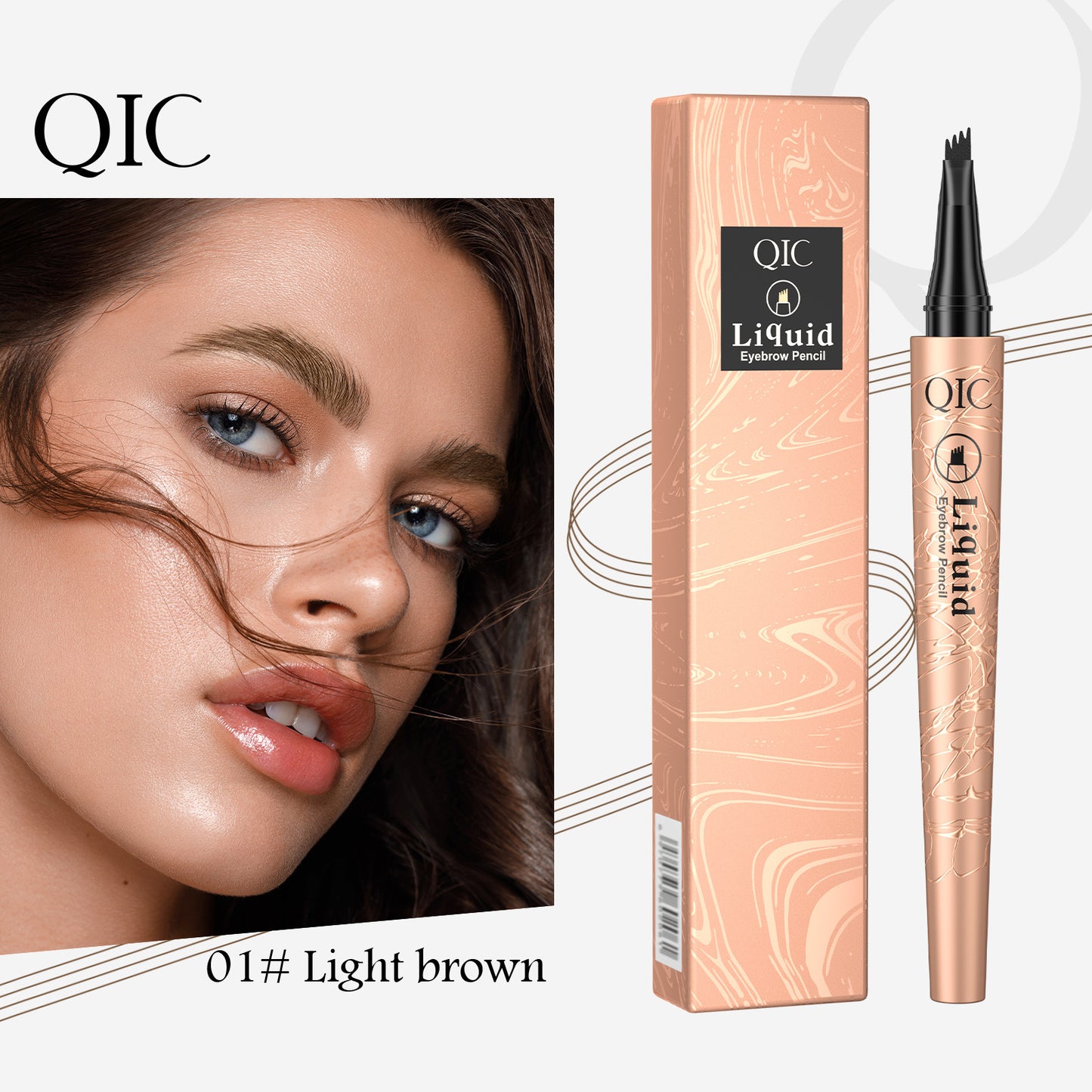 Stylo à sourcils liquide à quatre pointes