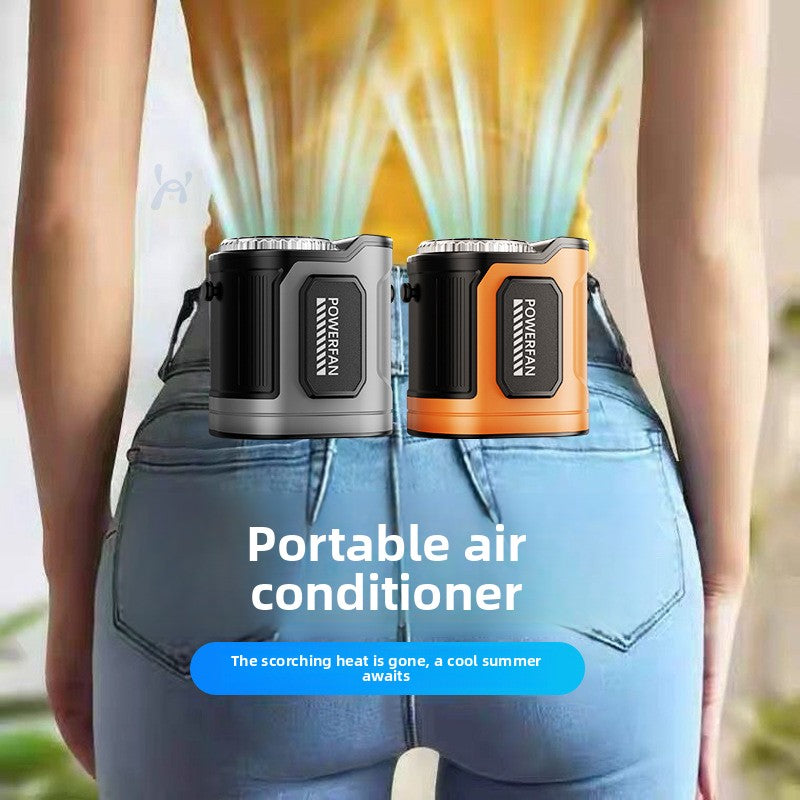 Ventilateur de taille portable rechargeable par USB avec affichage numérique