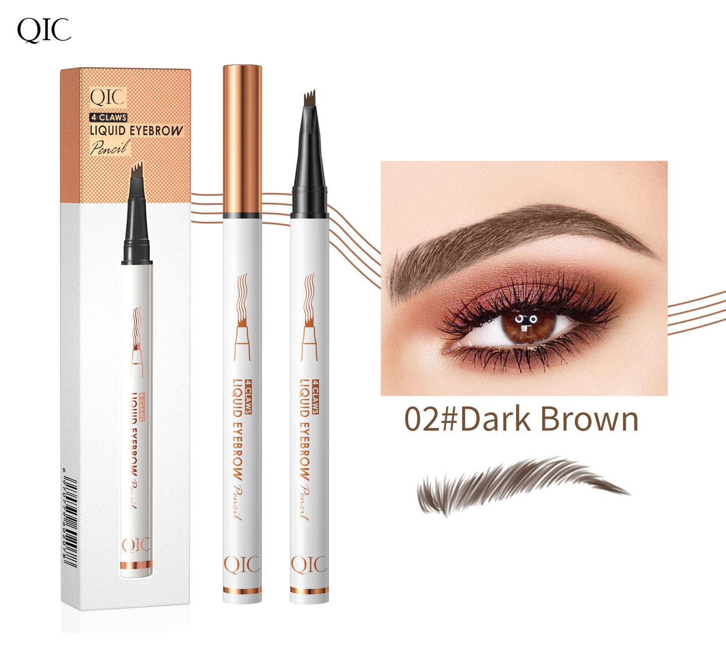 Stylo à sourcils liquide à quatre pointes
