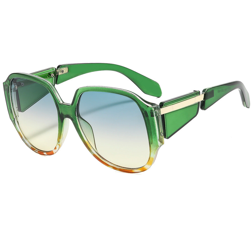 Lunettes de soleil à monture ovale à la mode avec protection UV