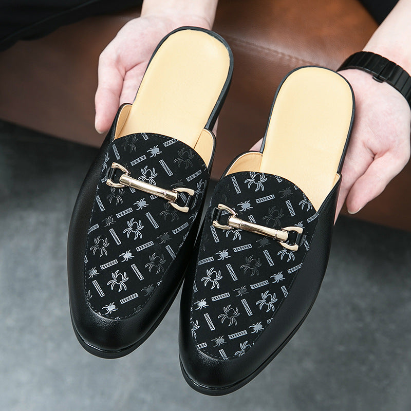 Chaussures pour hommes respirantes, à petit talon et arrivant à la cheville