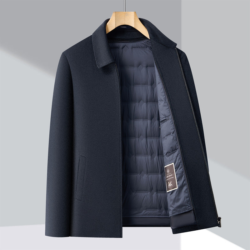 Veste à revers en laine mélangée pour homme