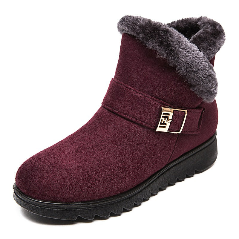 Chaussures :Bottes d'hiver pour femmes avec doublure en polaire