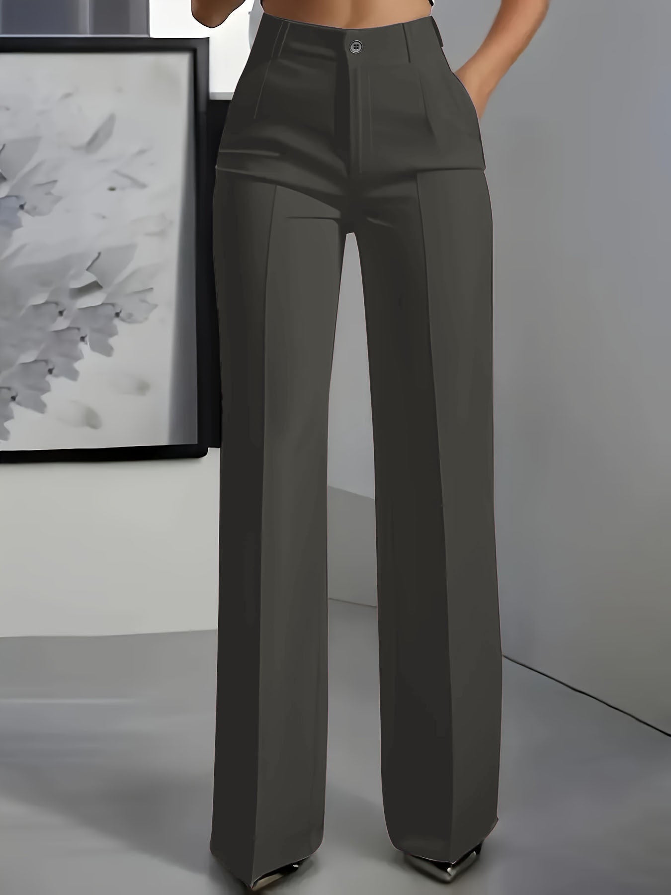Pantalon droit taille haute