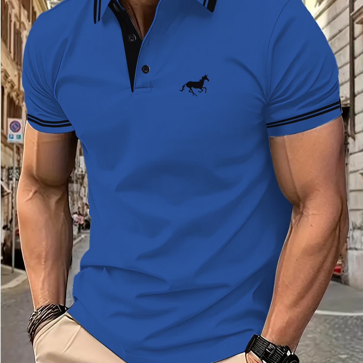Polo homme imprimé numérique 3D