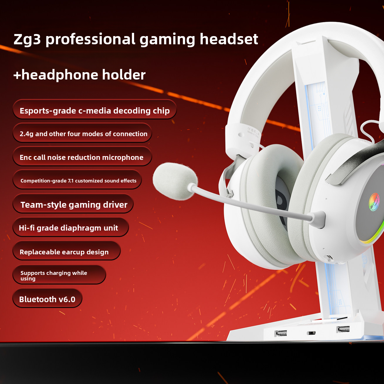 Casque de jeu Zg3 E-Sports