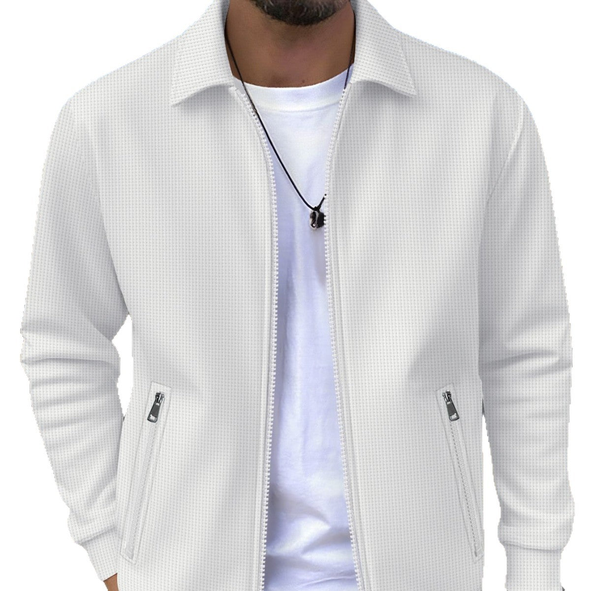 Veste décontractée pour homme avec fermeture éclair
