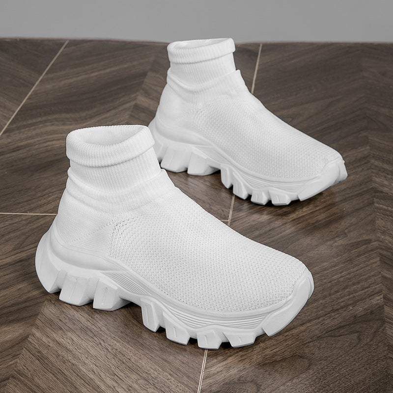 Bottes de sport montantes décontractées en tricot