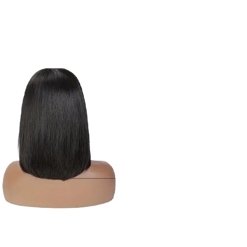 Perruque bob lisse en cheveux humains avec lace front