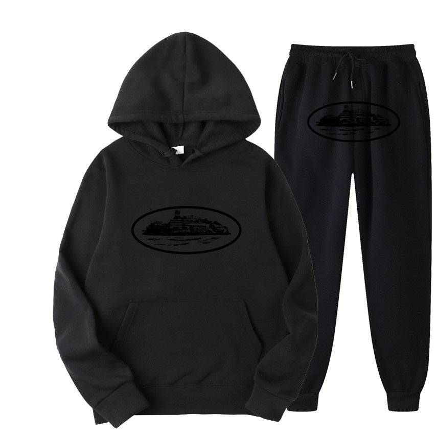 Ensemble sweat à capuche ample pour tenue de rue tendance