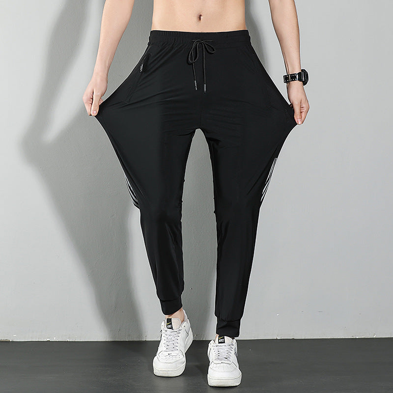 Pantalon de sport d'été en soie glacée