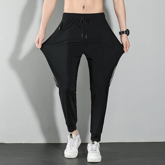 Pantalon de sport d'été en soie glacée