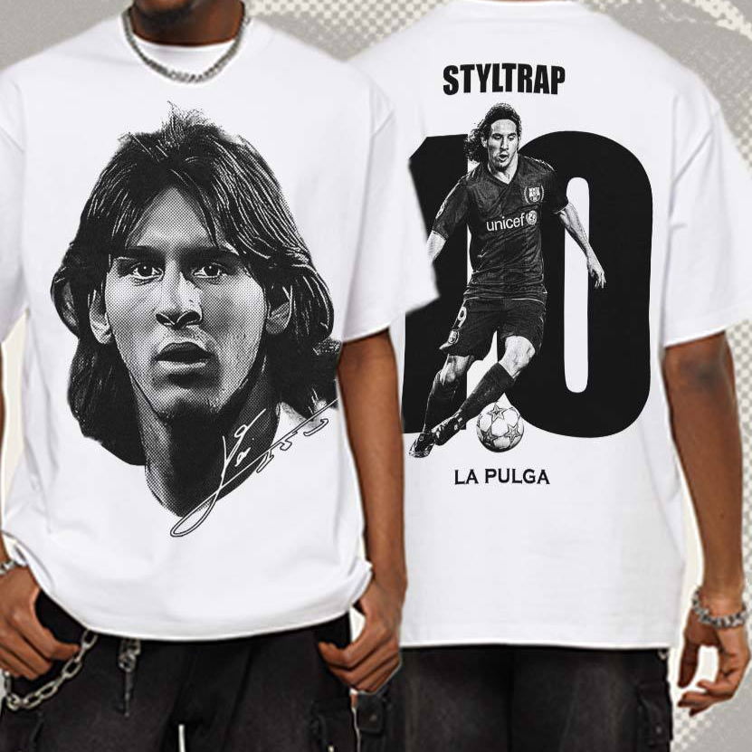 T-shirt en coton imprimé football vintage