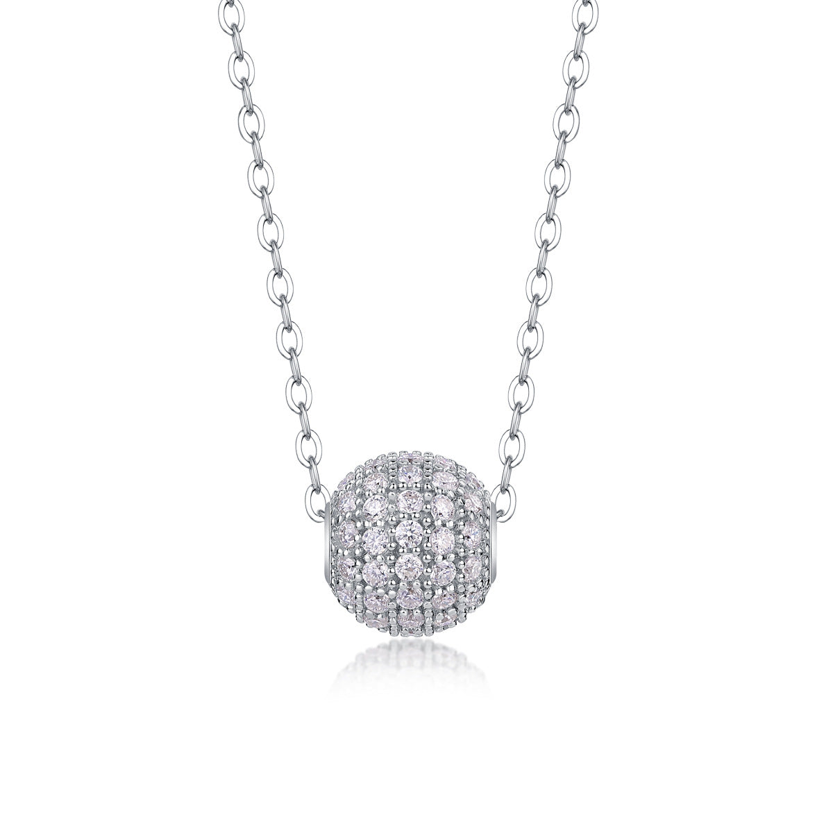 Collier pendentif géométrique en moissanite et argent sterling