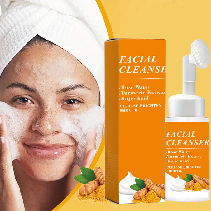 Mousse nettoyante visage au curcuma
