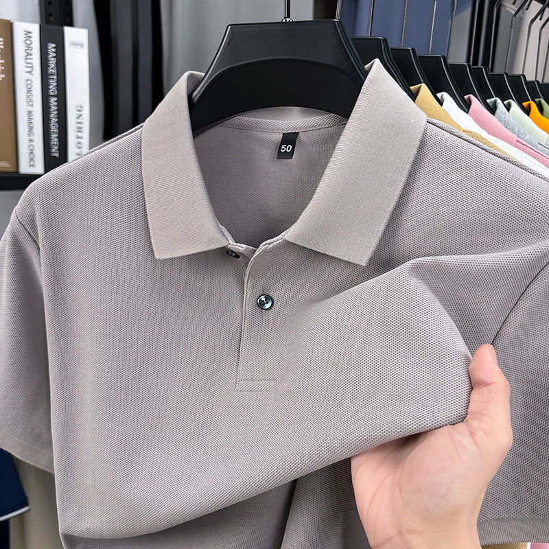 Polo homme en coton à manches courtes, haut décontracté