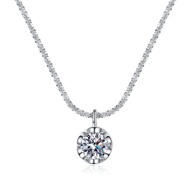Collier Couronne en Moissanite